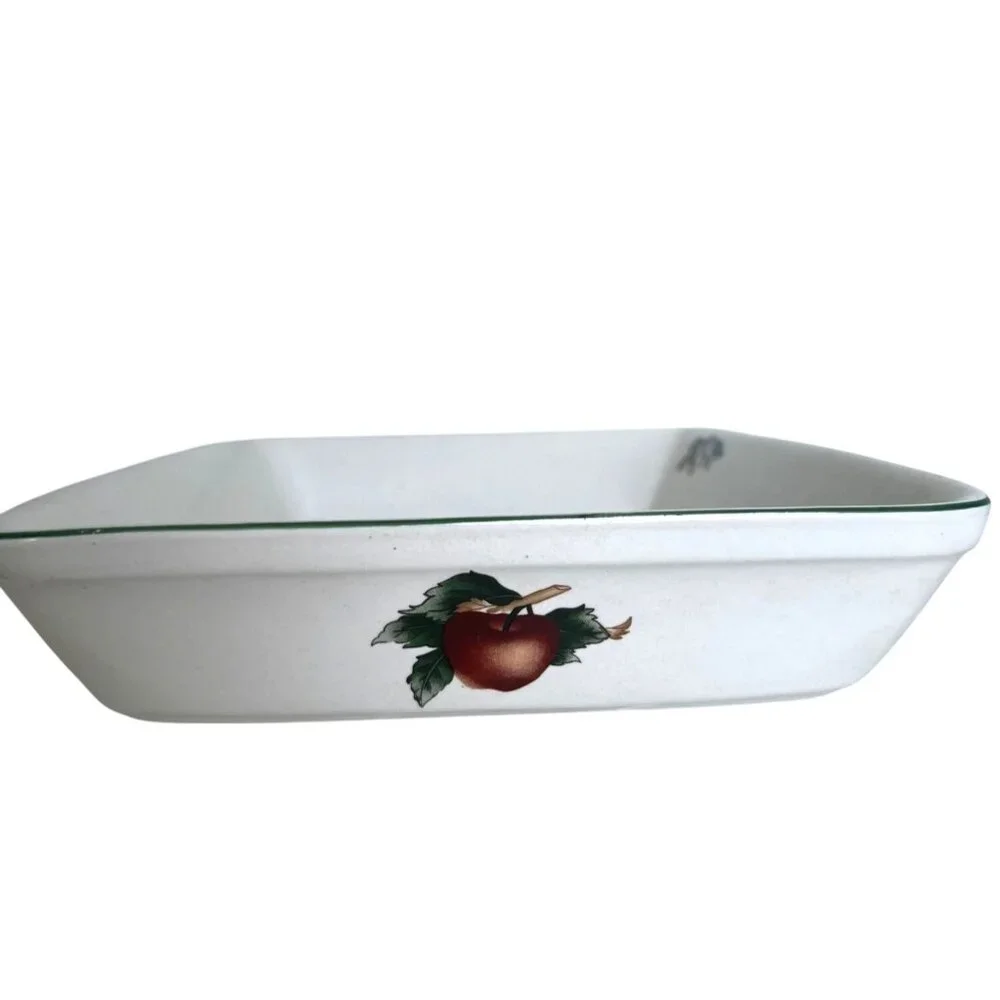 Citation‎ Cades Cove Collection Rectangular Ceramic Baking Dish Apple & Floral